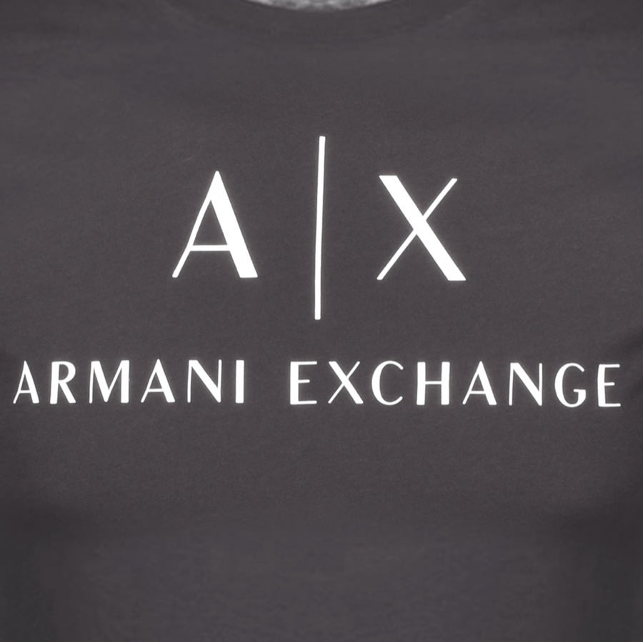 Alternative Image for ProductArmani Exchange Crew Neck Logo T Shirt Grey3